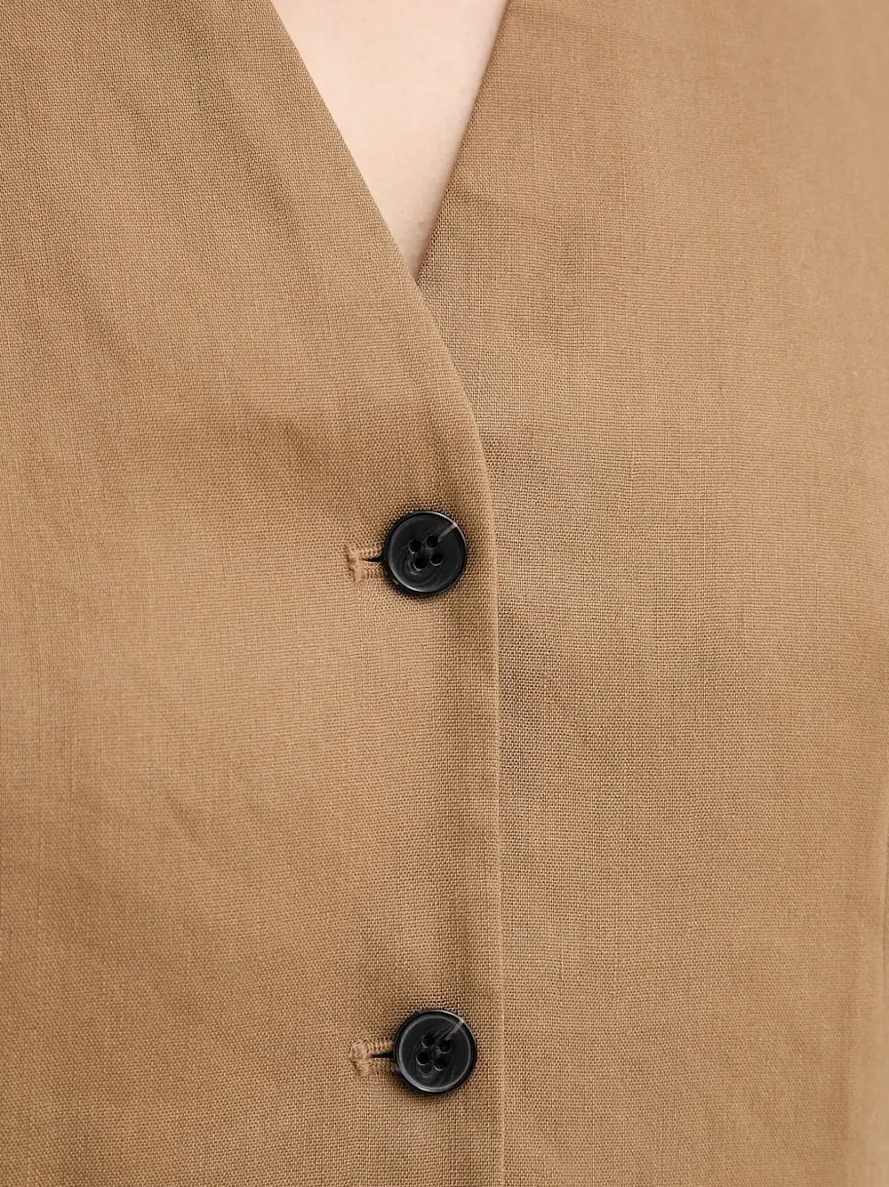 Marc O'Polo button-fastening sleeveless vest Bruin