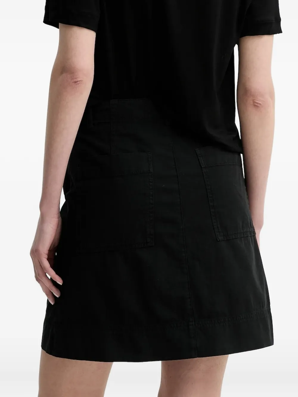 Marc O'Polo Mini-rok met knoopsluiting en zak - Zwart