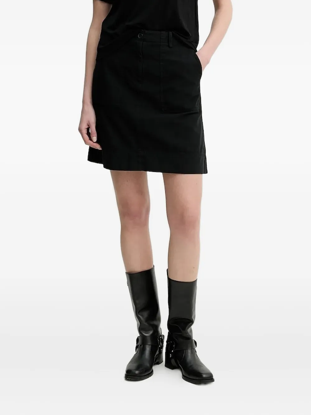 Marc O'Polo Mini-rok met knoopsluiting en zak Zwart