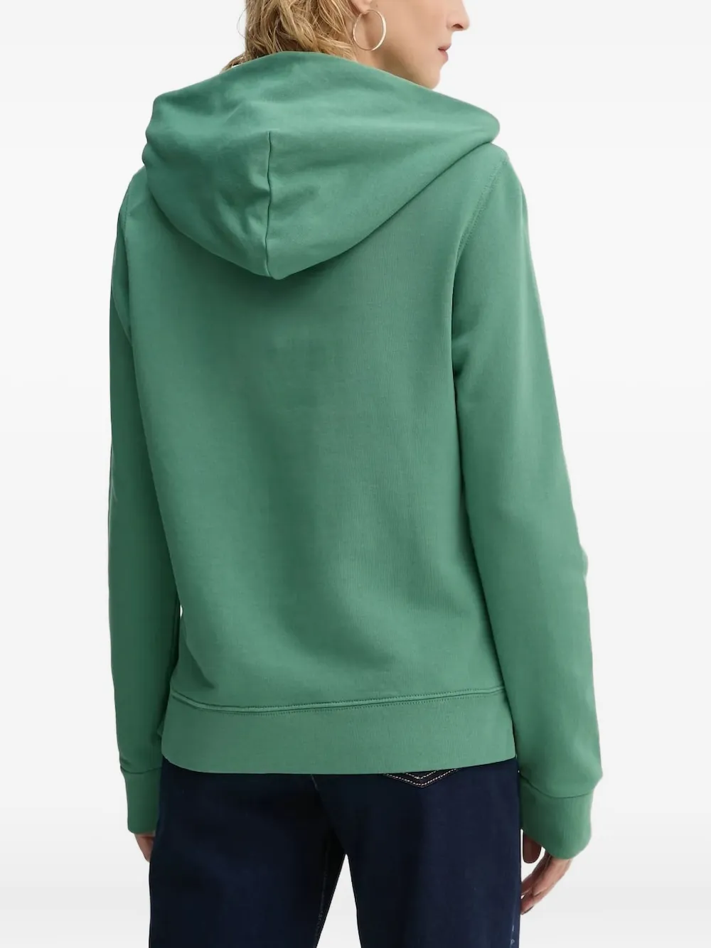 Marc O'Polo logo-print long-sleeve hoodie - Groen