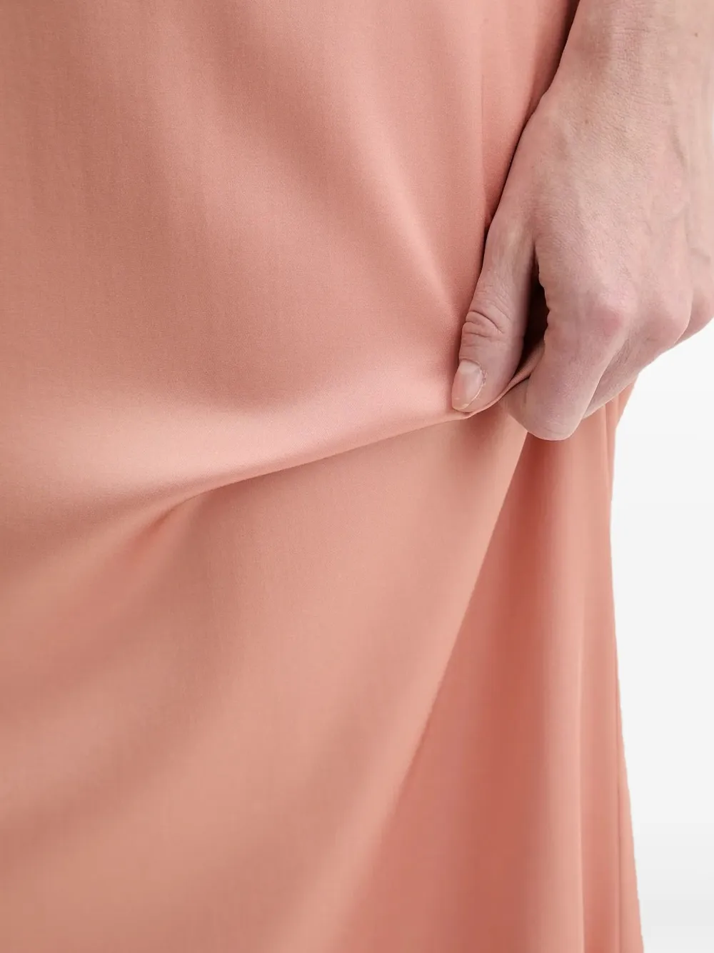 Bias-Cut Midi Straight Skirt