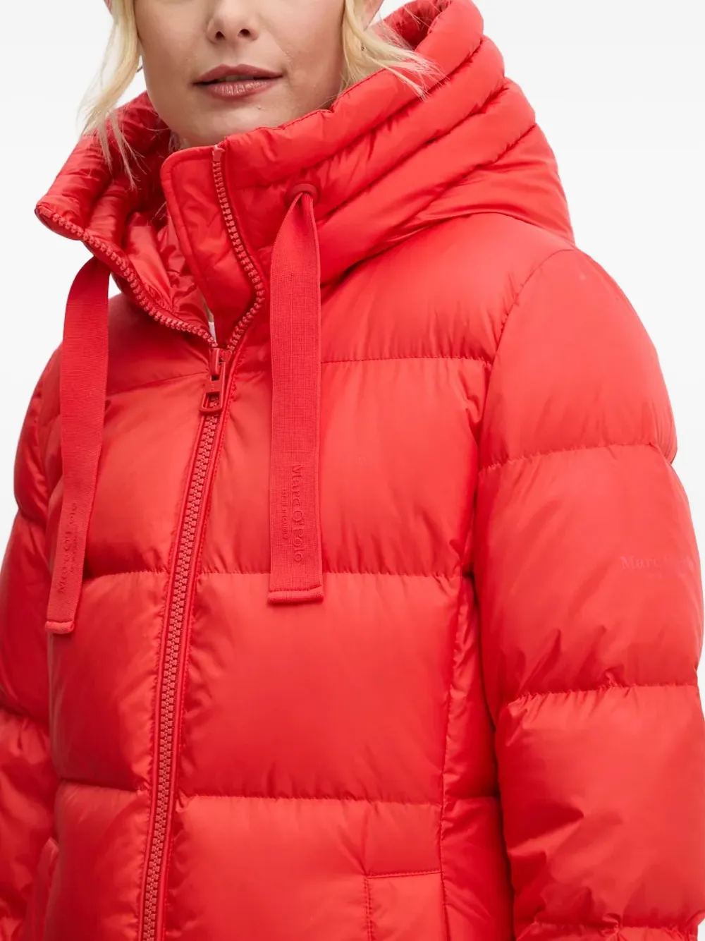 Marc O'Polo Donsjas met capuchon Rood