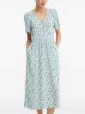 Marc O'Polo button-front floral print midi dress - Blue