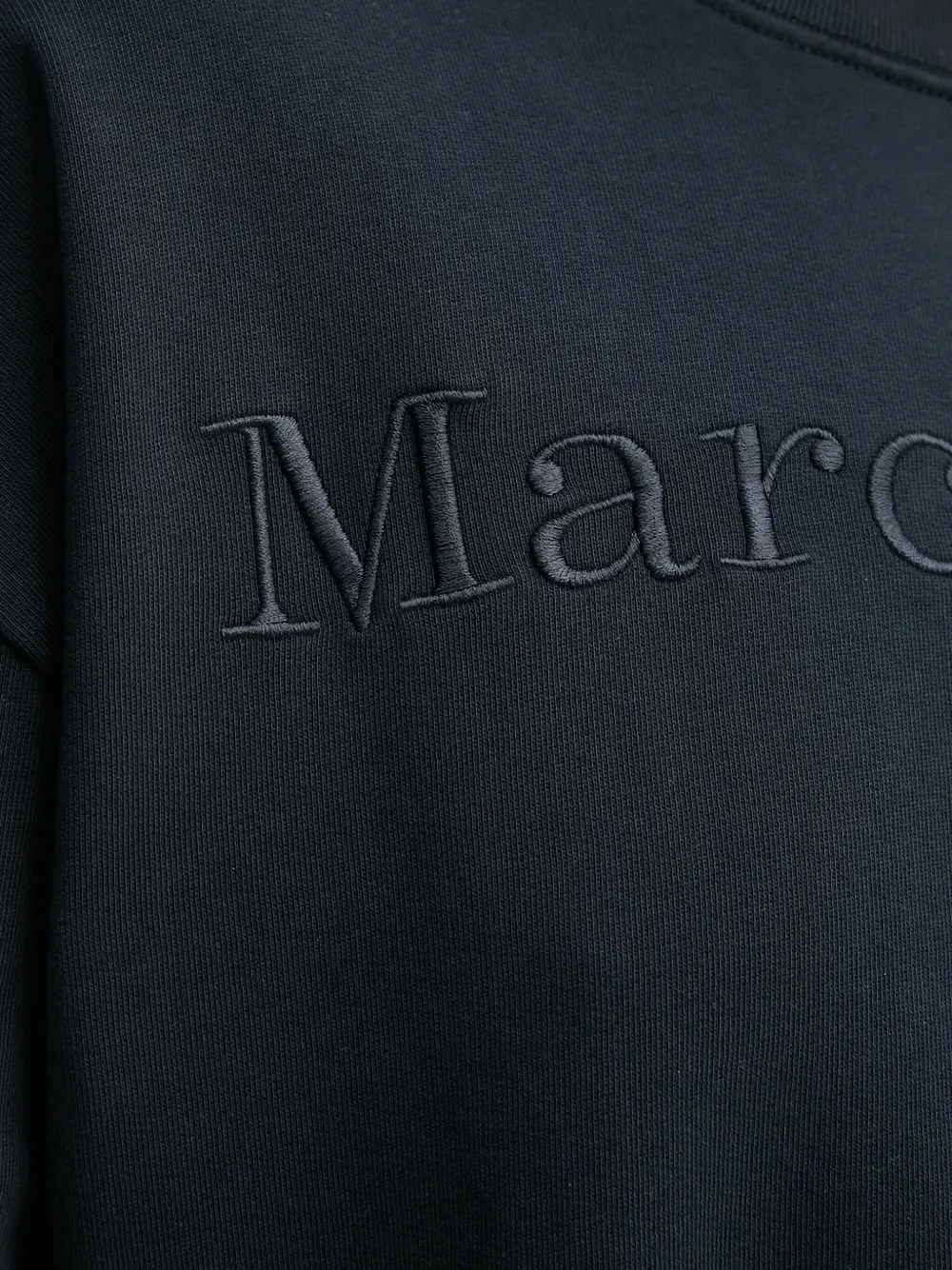 Marc O'Polo Sweater met geborduurd logo Zwart