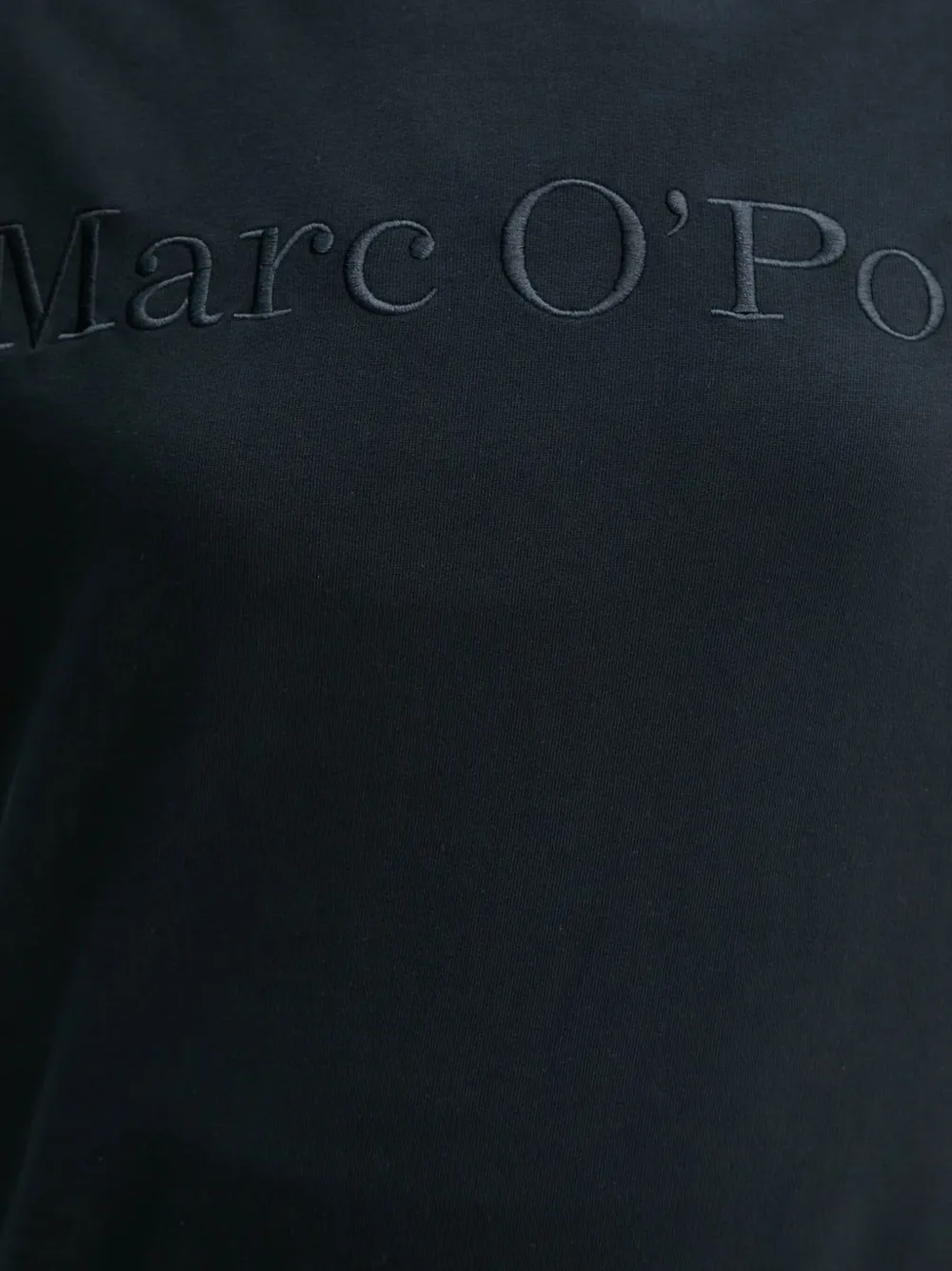 Marc O'Polo Hoodie met geborduurd logo Zwart