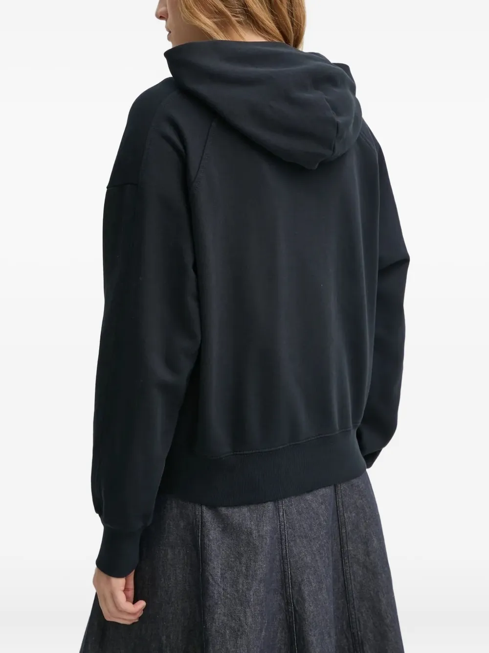 Marc O'Polo embroidered-logo hoodie - Zwart