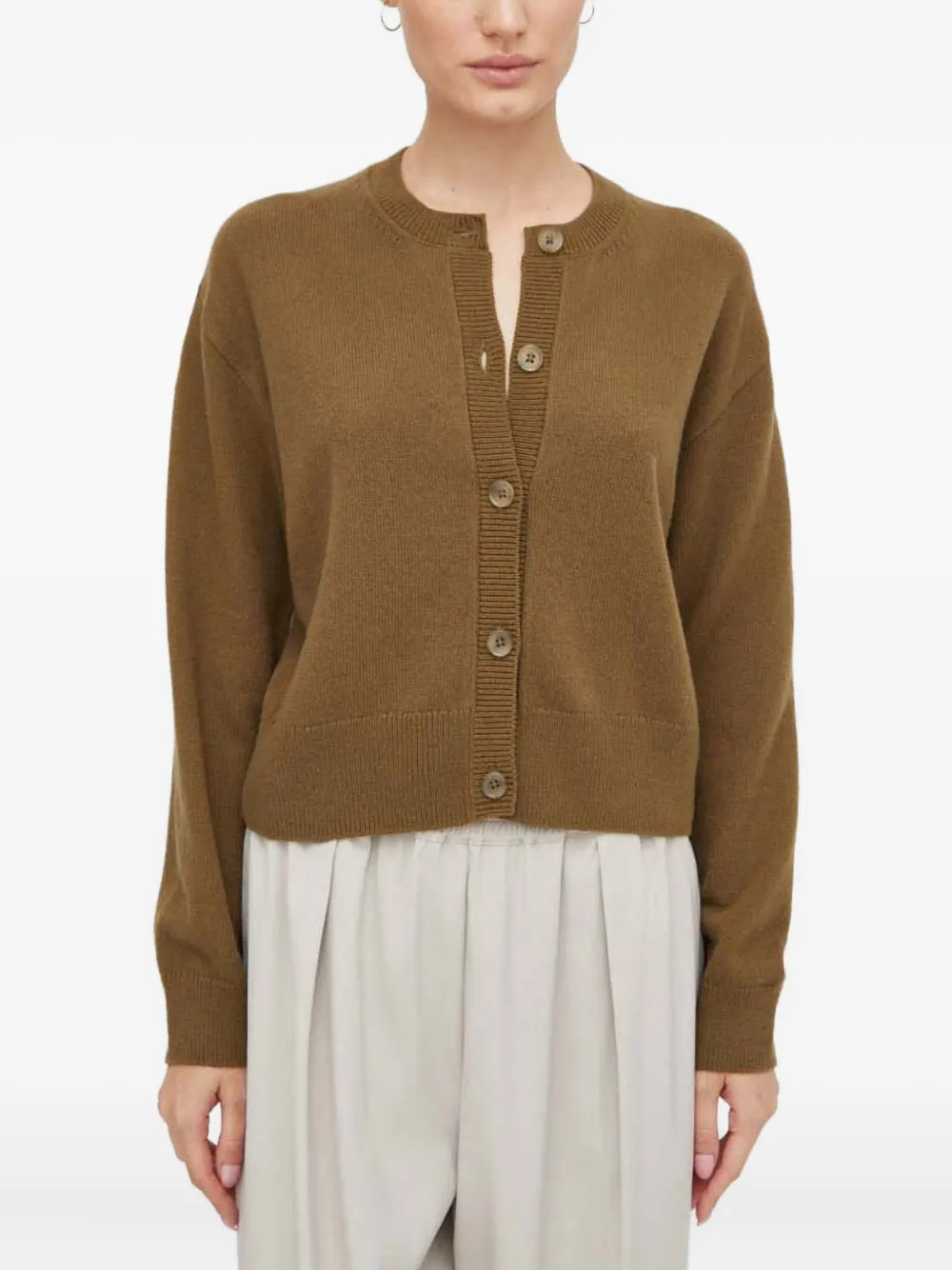 Marc O'polo Button-fastening Cardigan In Brown