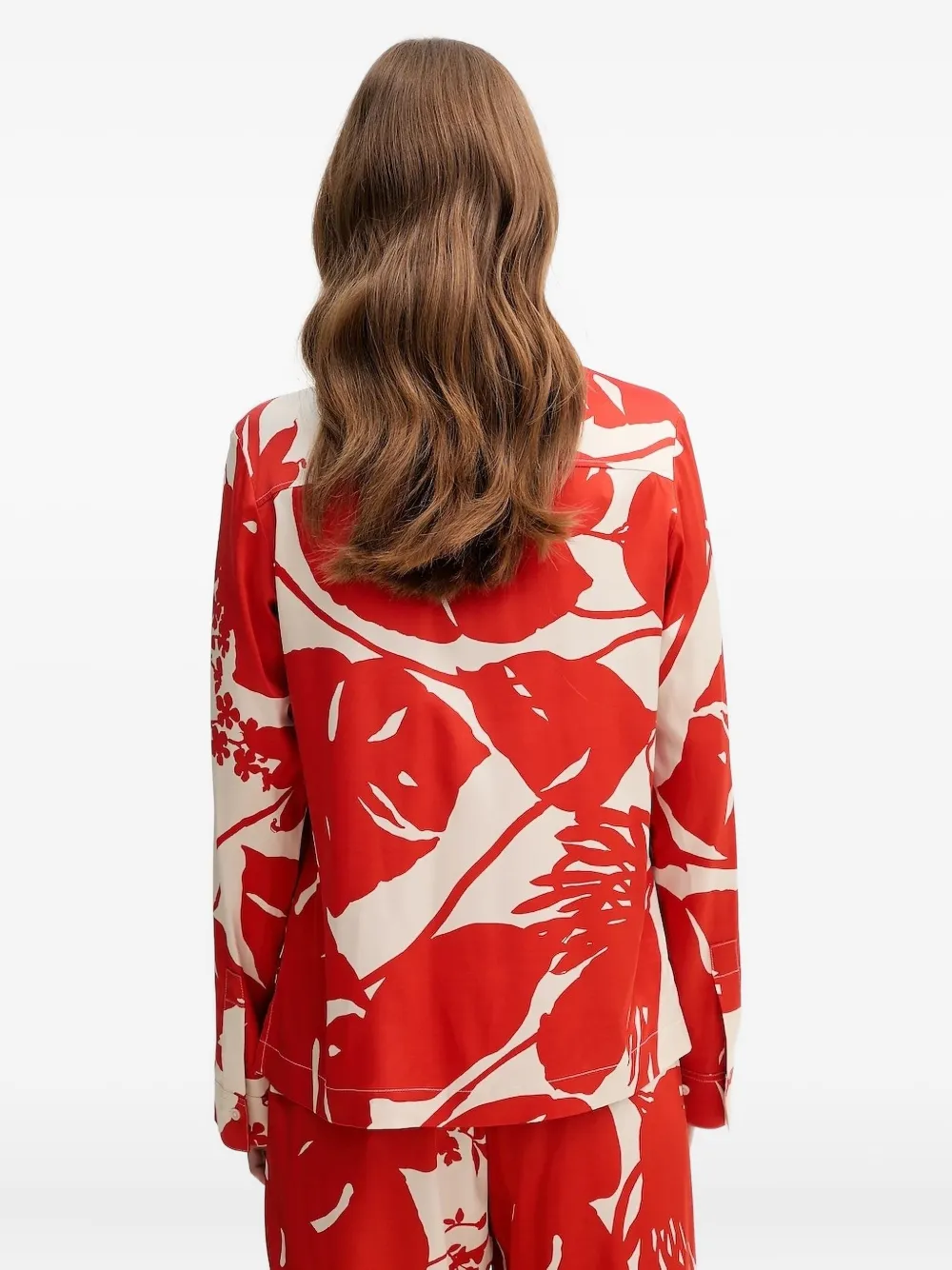 Marc O'Polo Blouse met bloemenprint - Rood