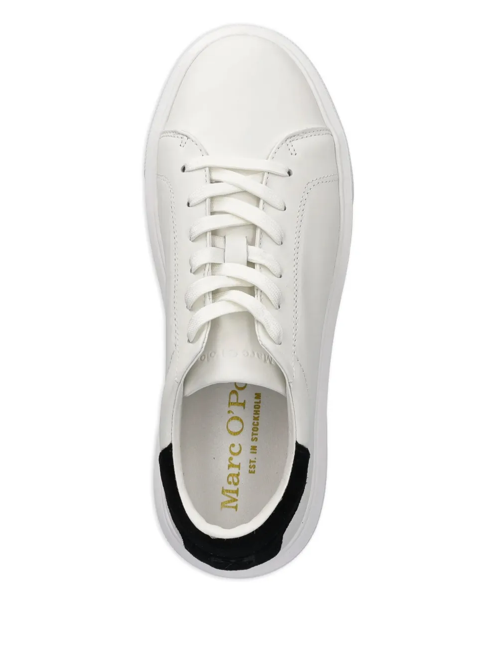 Marc O'Polo suede-panelled platform sneakers Wit