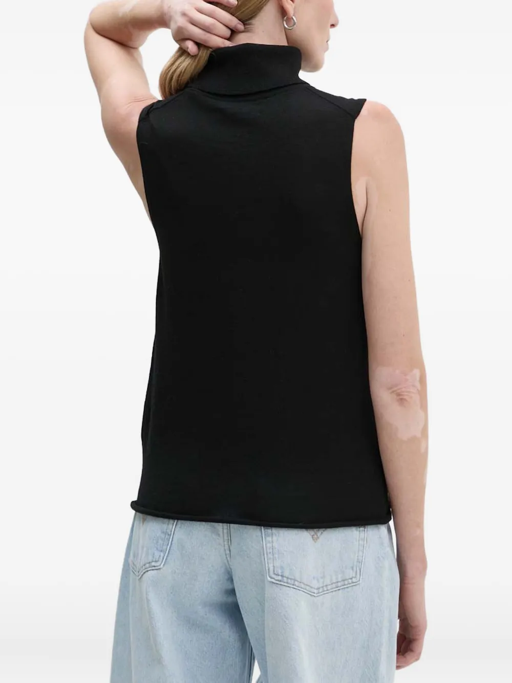 Marc O'Polo Mouwloze top Zwart