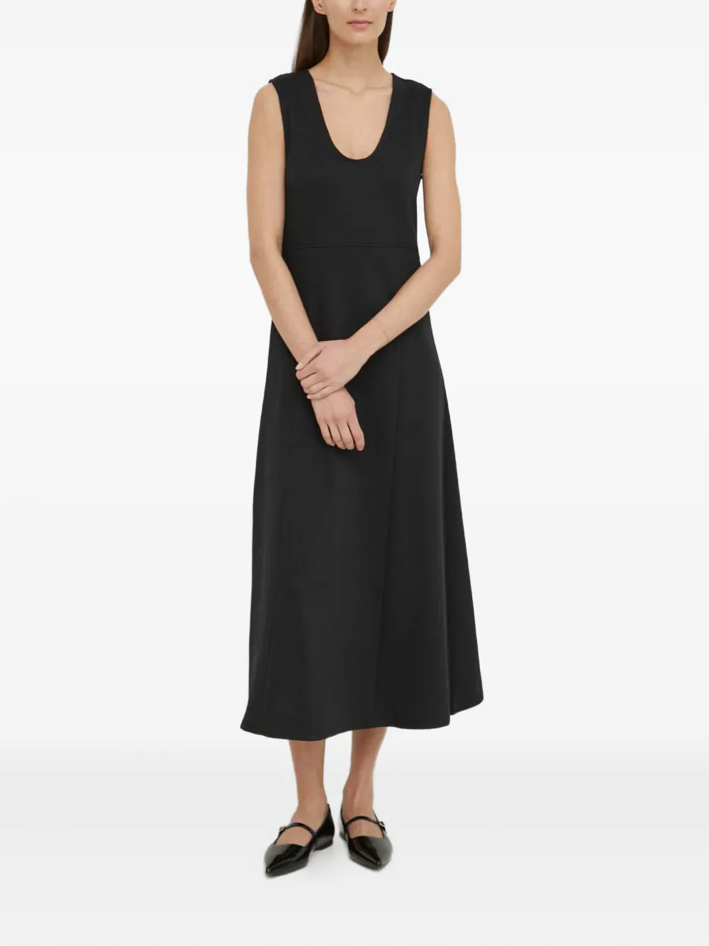 Marc O'Polo sleeveless midi dress - Zwart