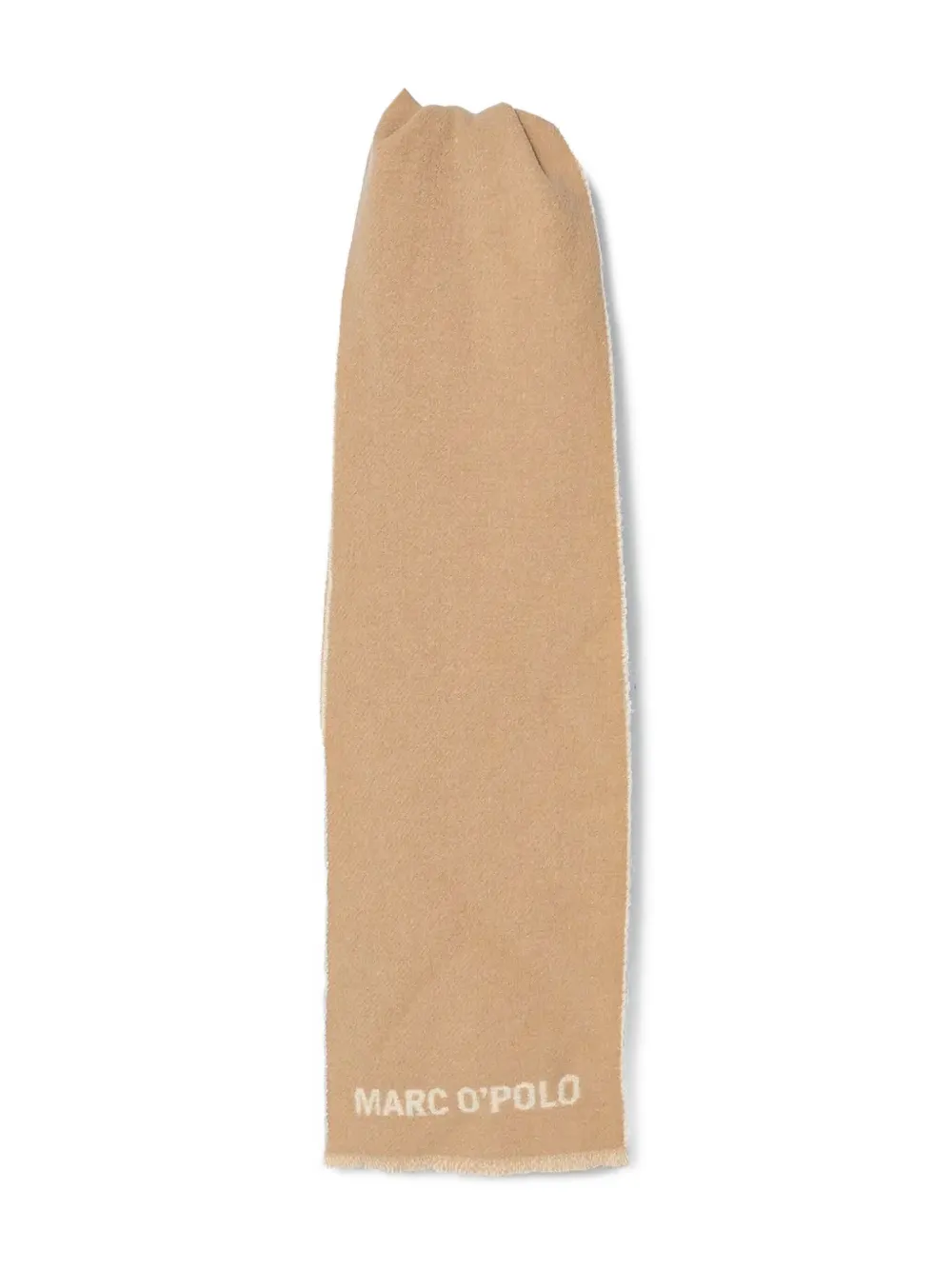 Marc O'Polo Sjaal met gerafelde afwerking Beige