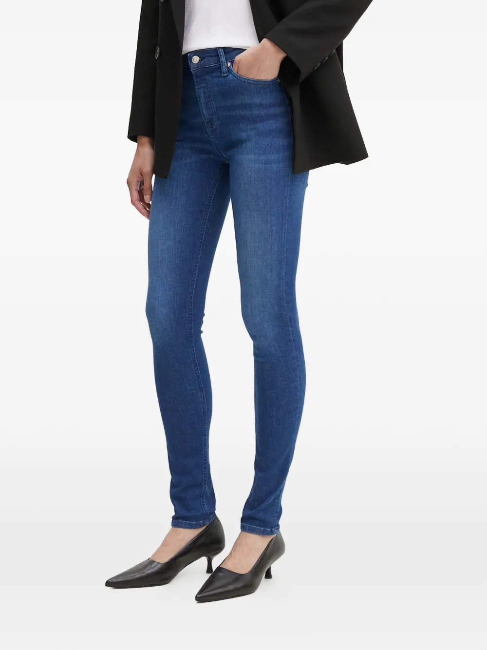 Marc O'Polo logo-patch jeans - Blu