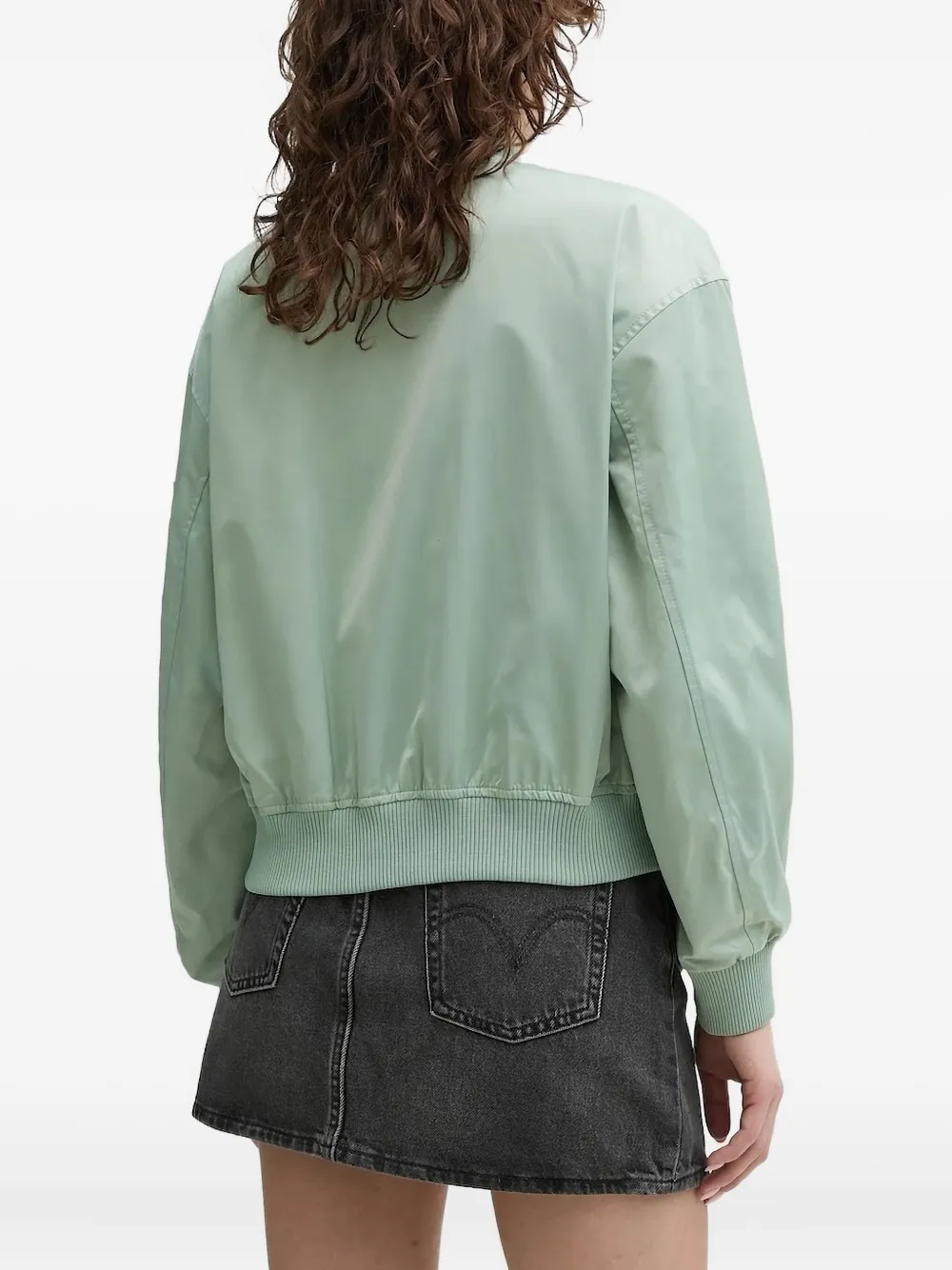 Marc O'polo Zipped-pocket Bomber Jacket In Green