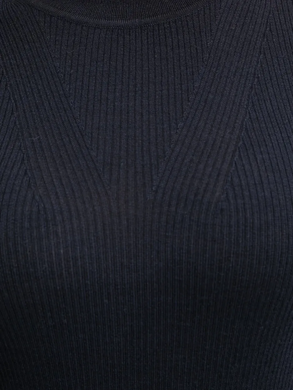 Marc O'polo Ribbed Mock-neck Top In Black