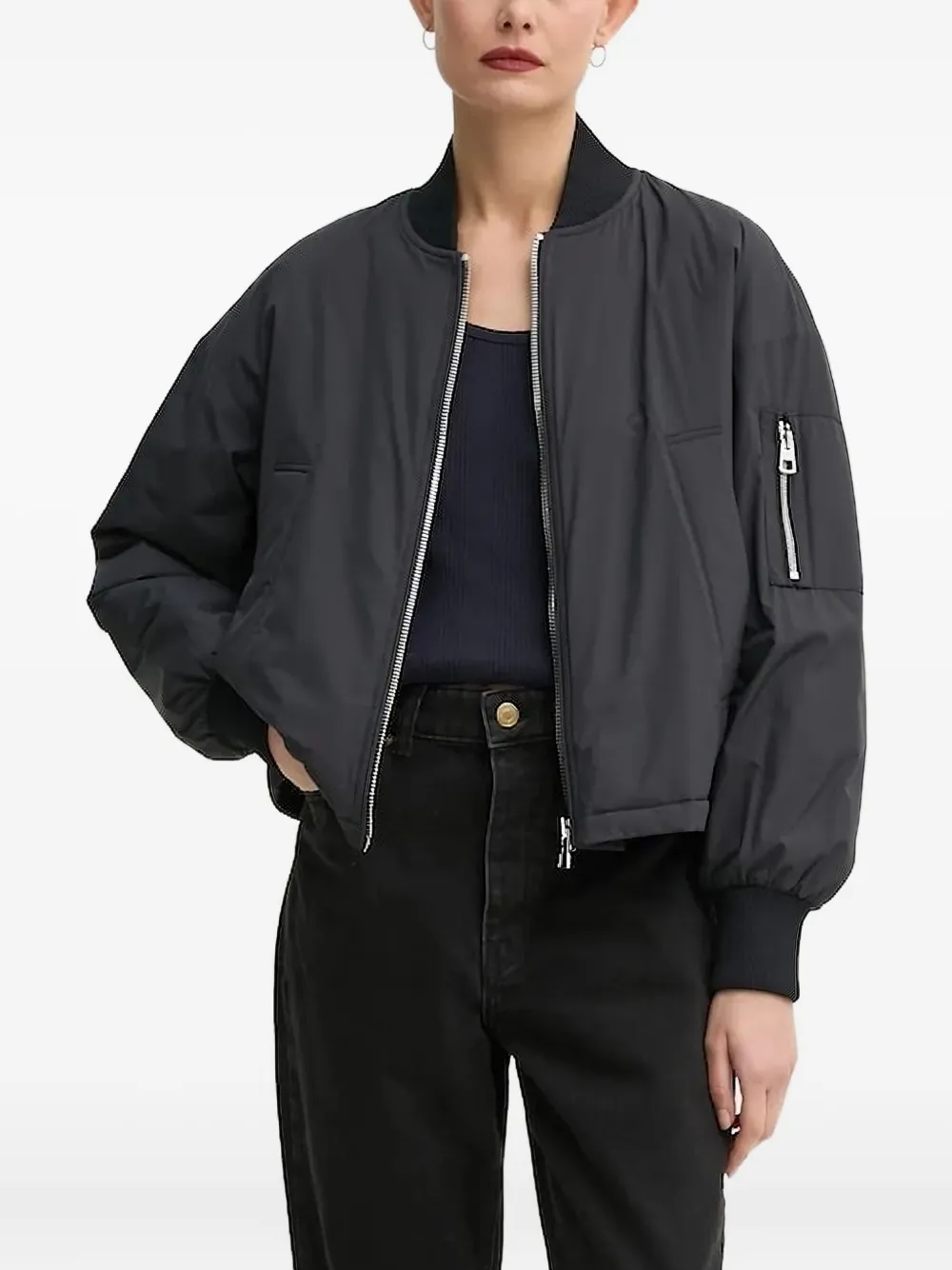 Marc O'Polo Bomberjack met rits Blauw