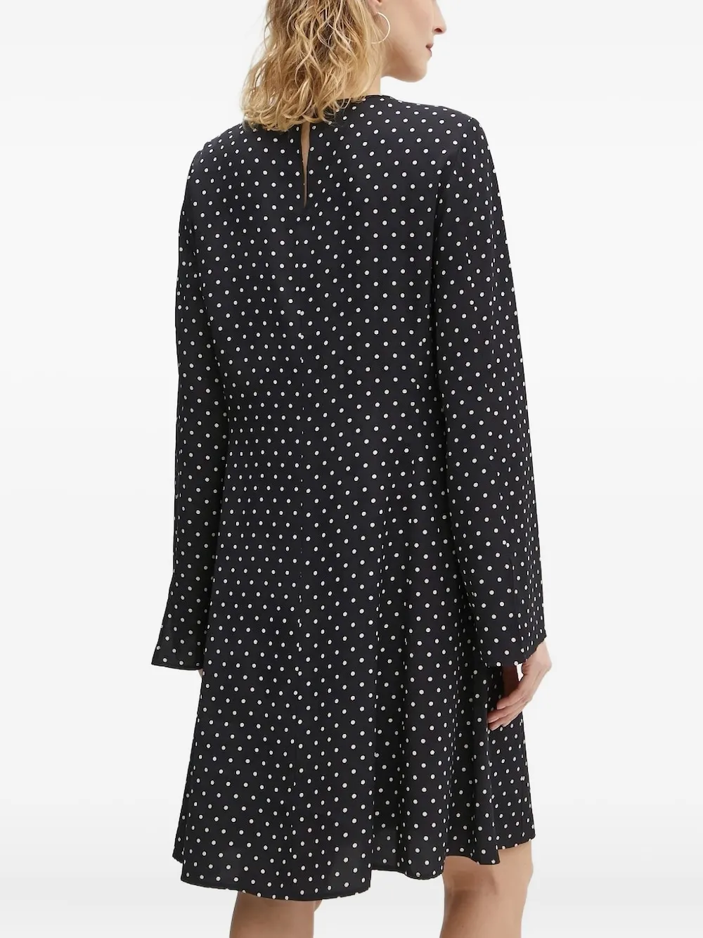 Marc O'Polo polka-dot flared dress - Zwart