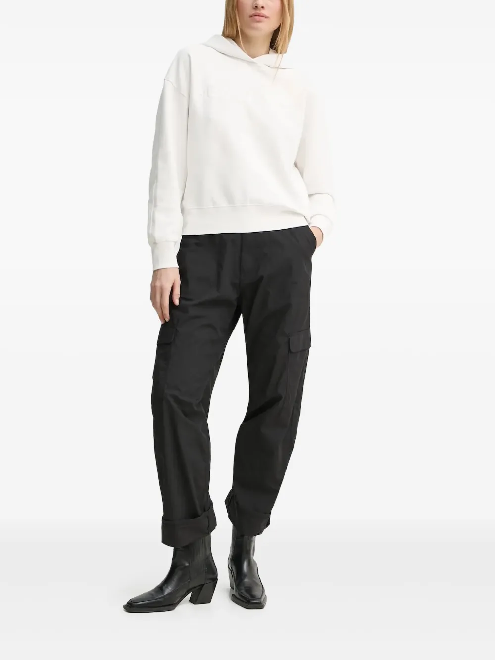 Marc O'Polo embroidered-logo hoodie | White | Image 1