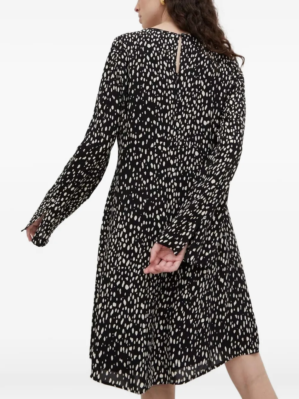 Marc O'Polo Mini-jurk met print en lange mouwen Zwart