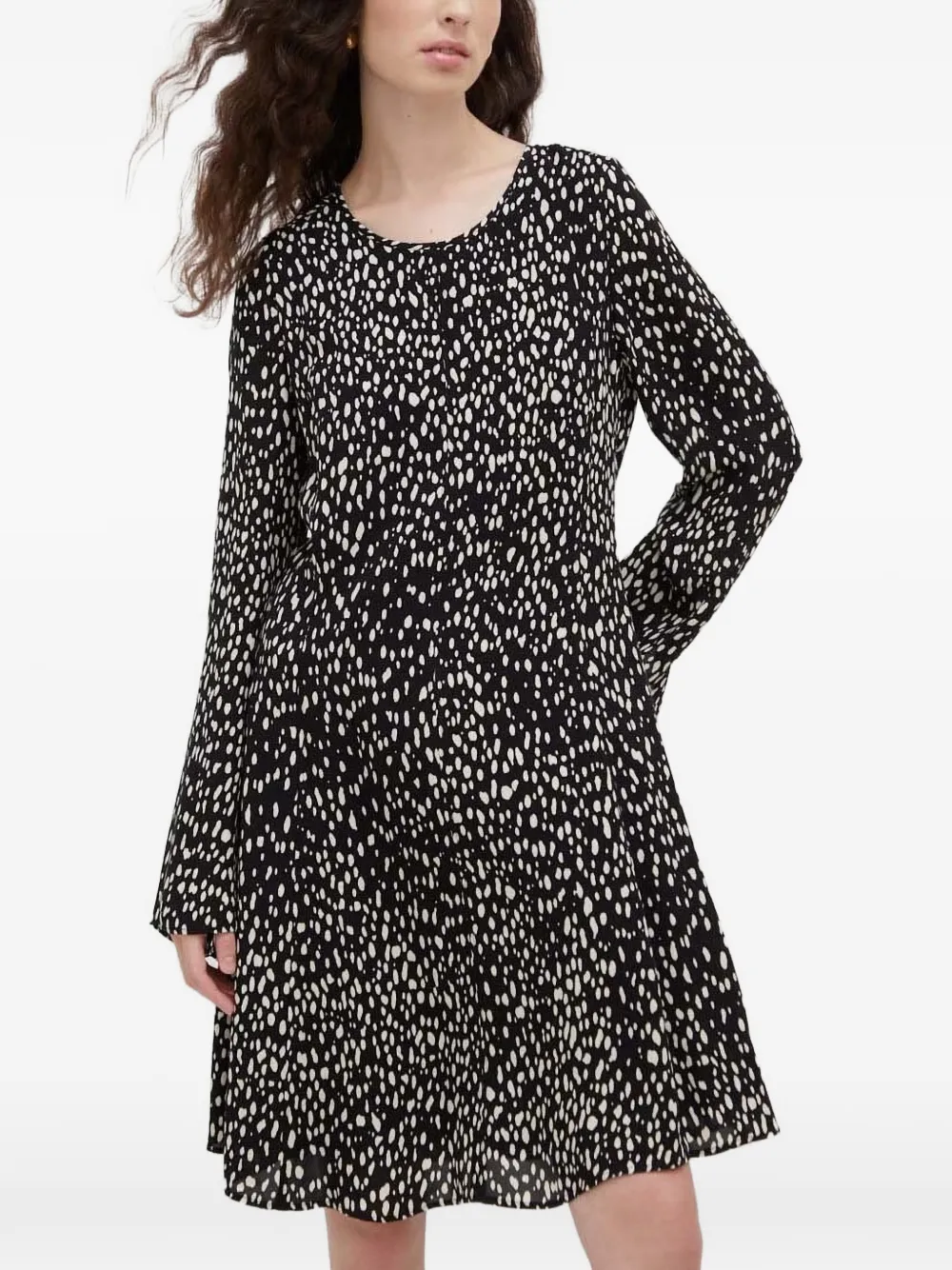 Marc O'polo Printed Long-sleeve Mini Dress In Multi