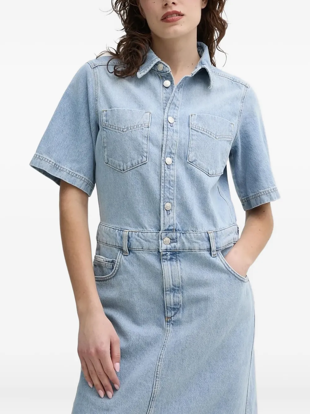 Marc O'Polo Katoenen shirtjurk Blauw