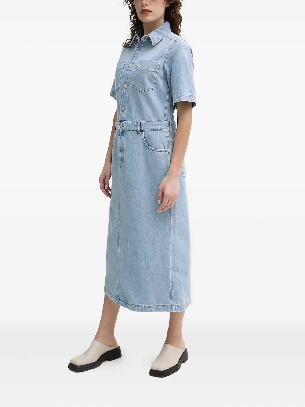 Marc O'Polo Katoenen shirtjurk Blauw