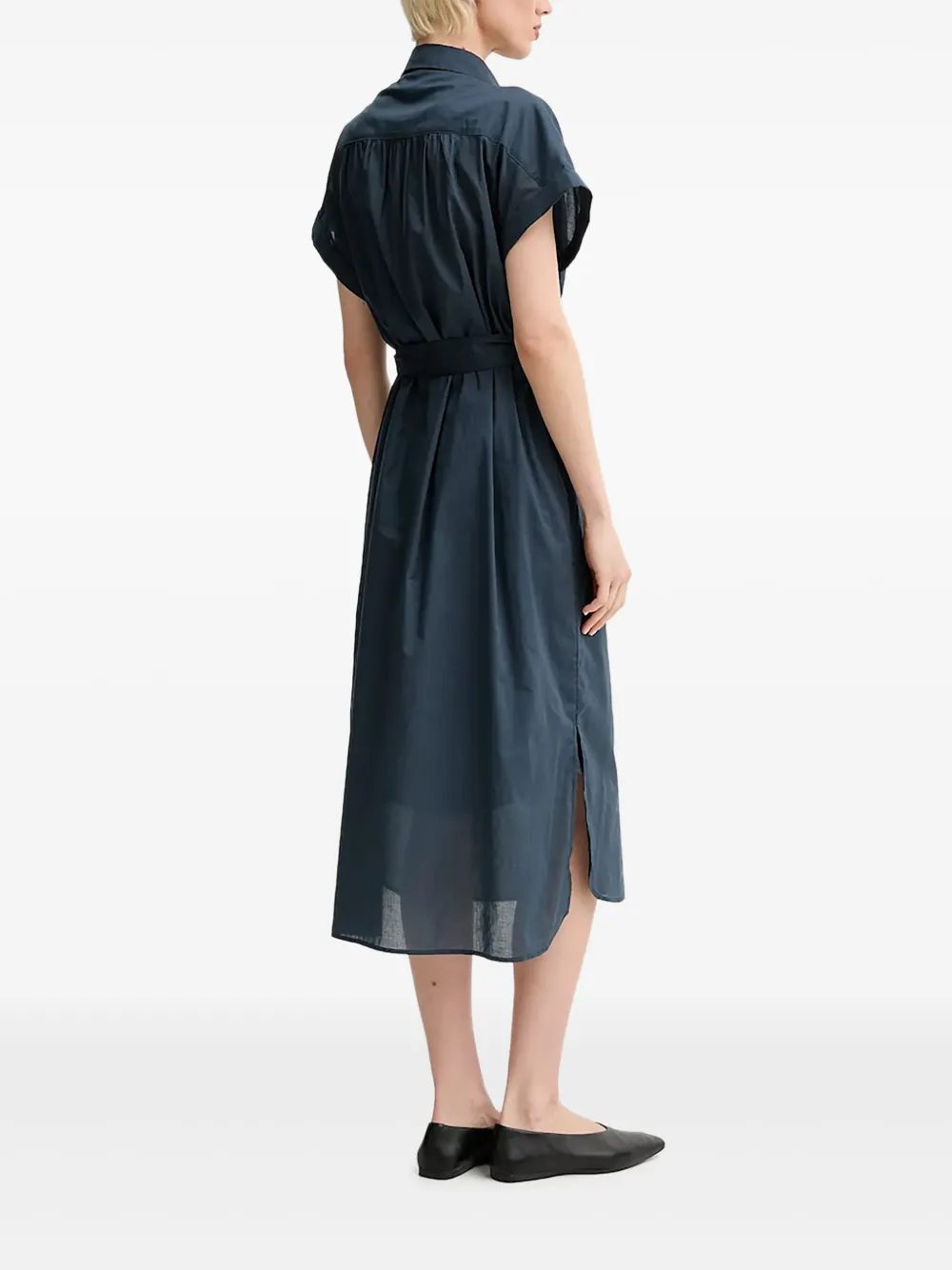 Marc O'Polo Midi-jurk met ceintuur - Blauw