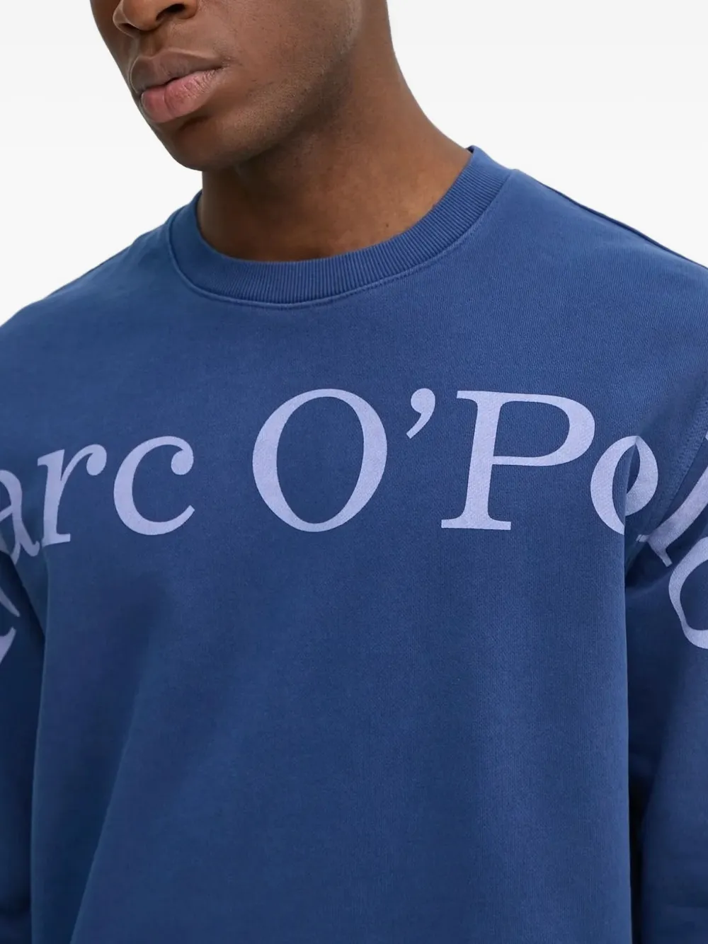 Marc O'Polo Sweater met logoprint Blauw