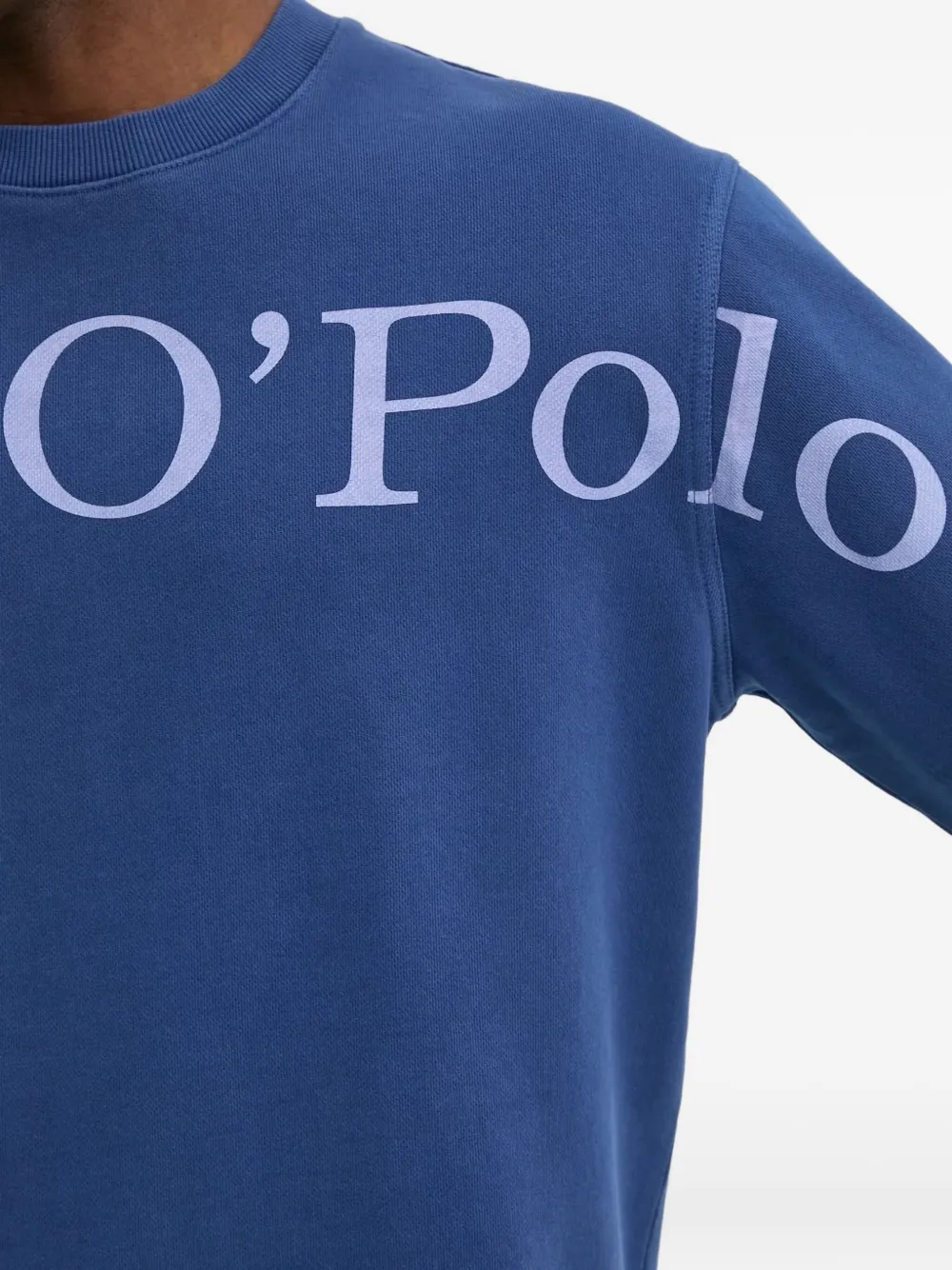 Marc O'Polo Sweater met logoprint Blauw