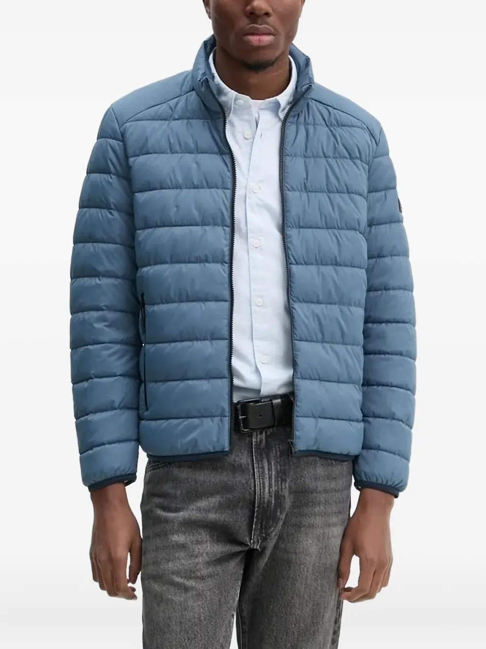 Marc O'Polo quilted high-neck padded jacket Blauw