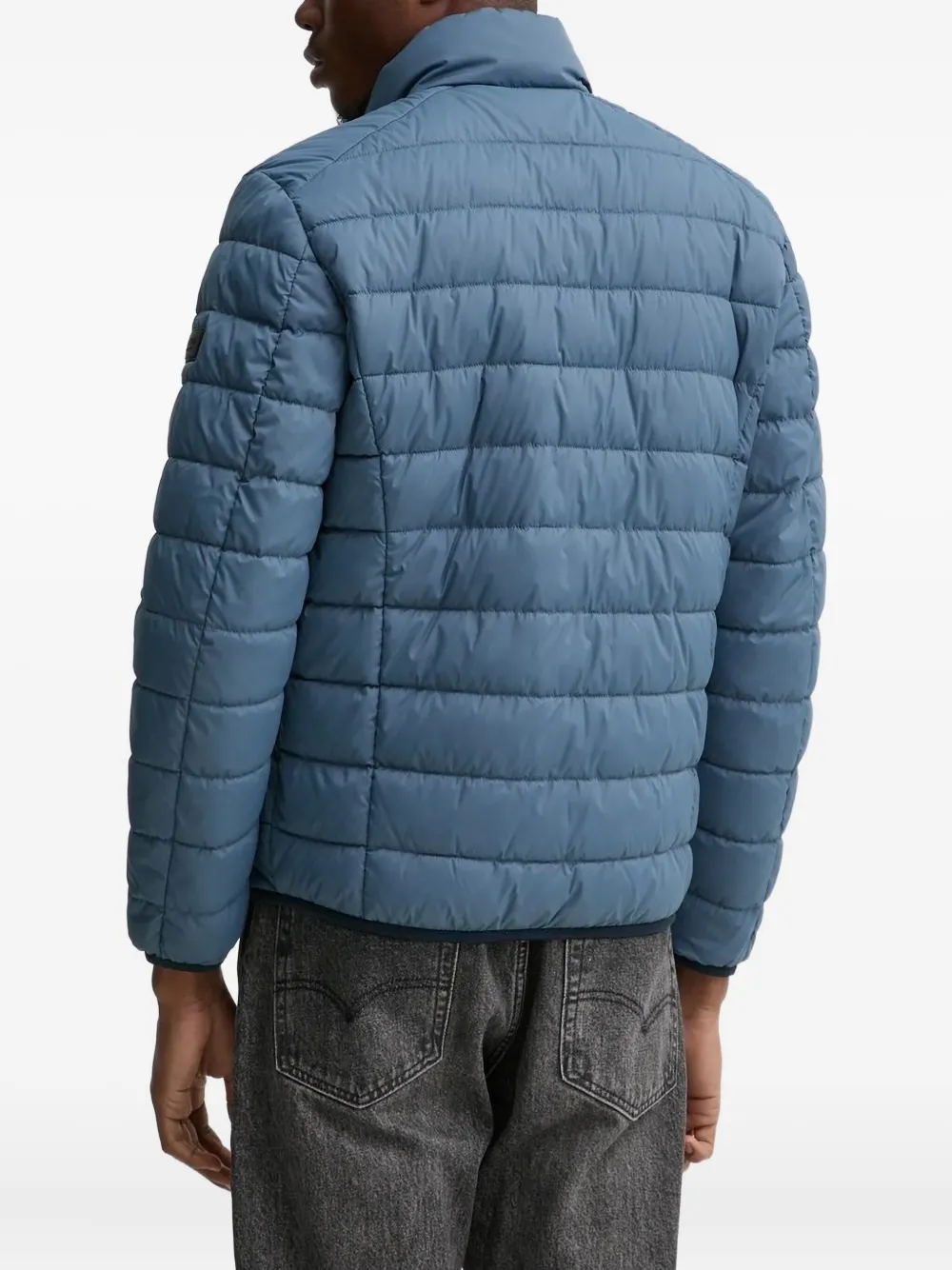 Marc O'Polo quilted high-neck padded jacket Blauw