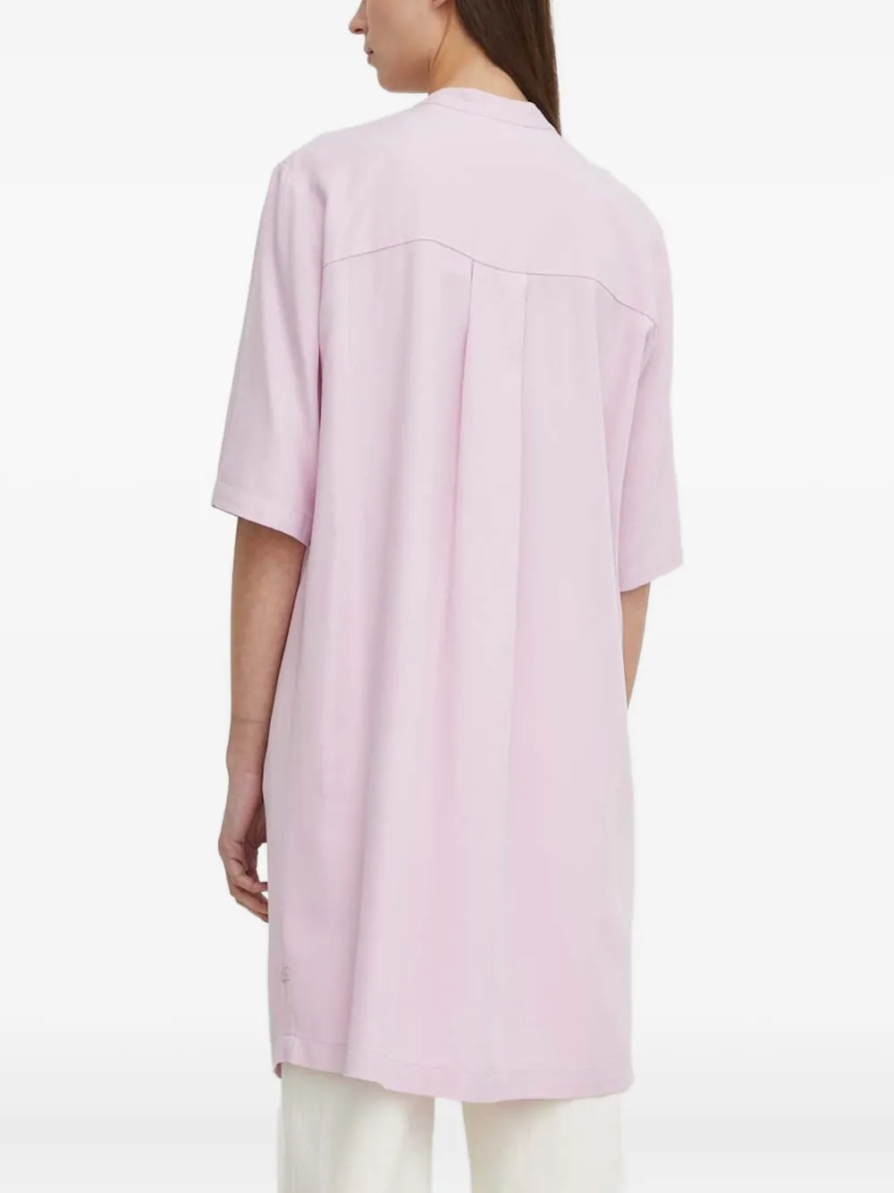Marc O'polo Short-sleeve Midi Shirt Dress In Pink