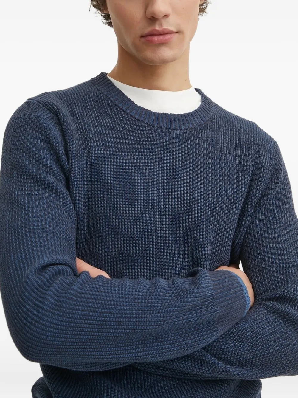 Marc O'Polo Geribbelde trui Blauw