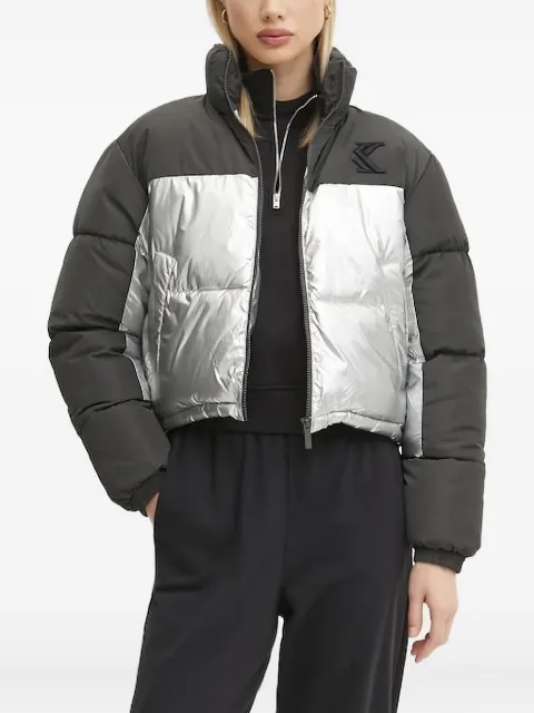 karl kani metallic-panel puffer jacket