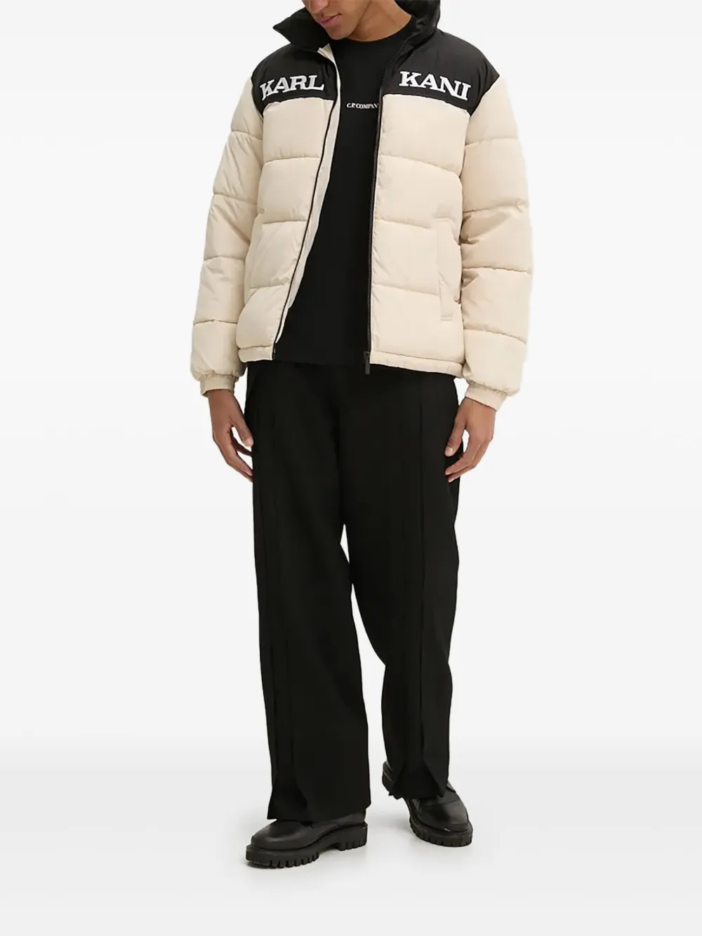 karl kani color-block puffer jacket | Neutrals | Image 1
