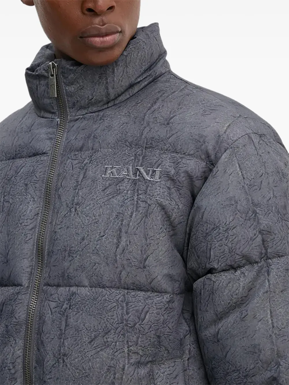  Karl Kani Quilted Puffer Jacket - Grey 