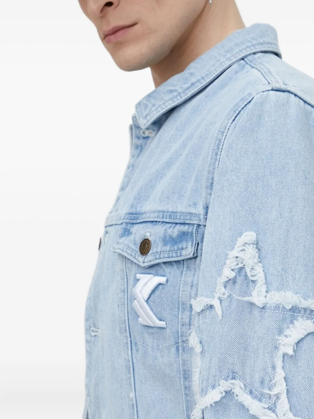 karl kani Denim jack Blauw