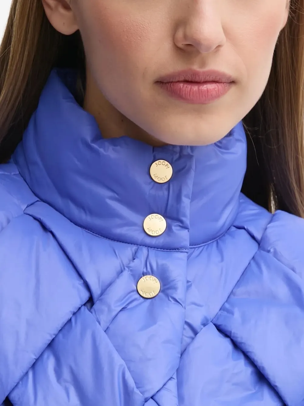 Joop! Vroni quilted high-neck gilet Blauw