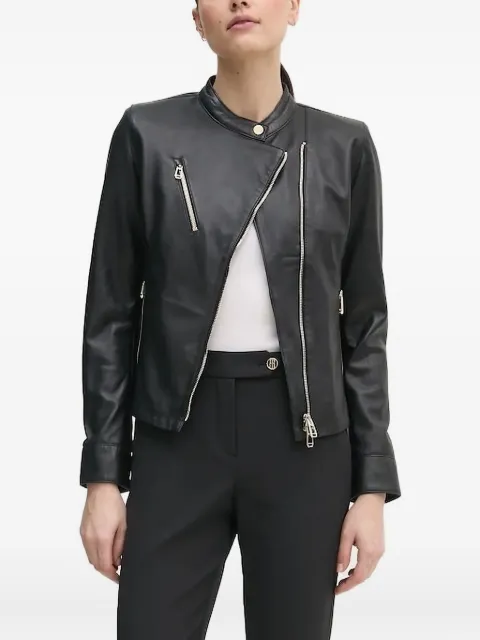 Joop! asymmetrical leather jacket