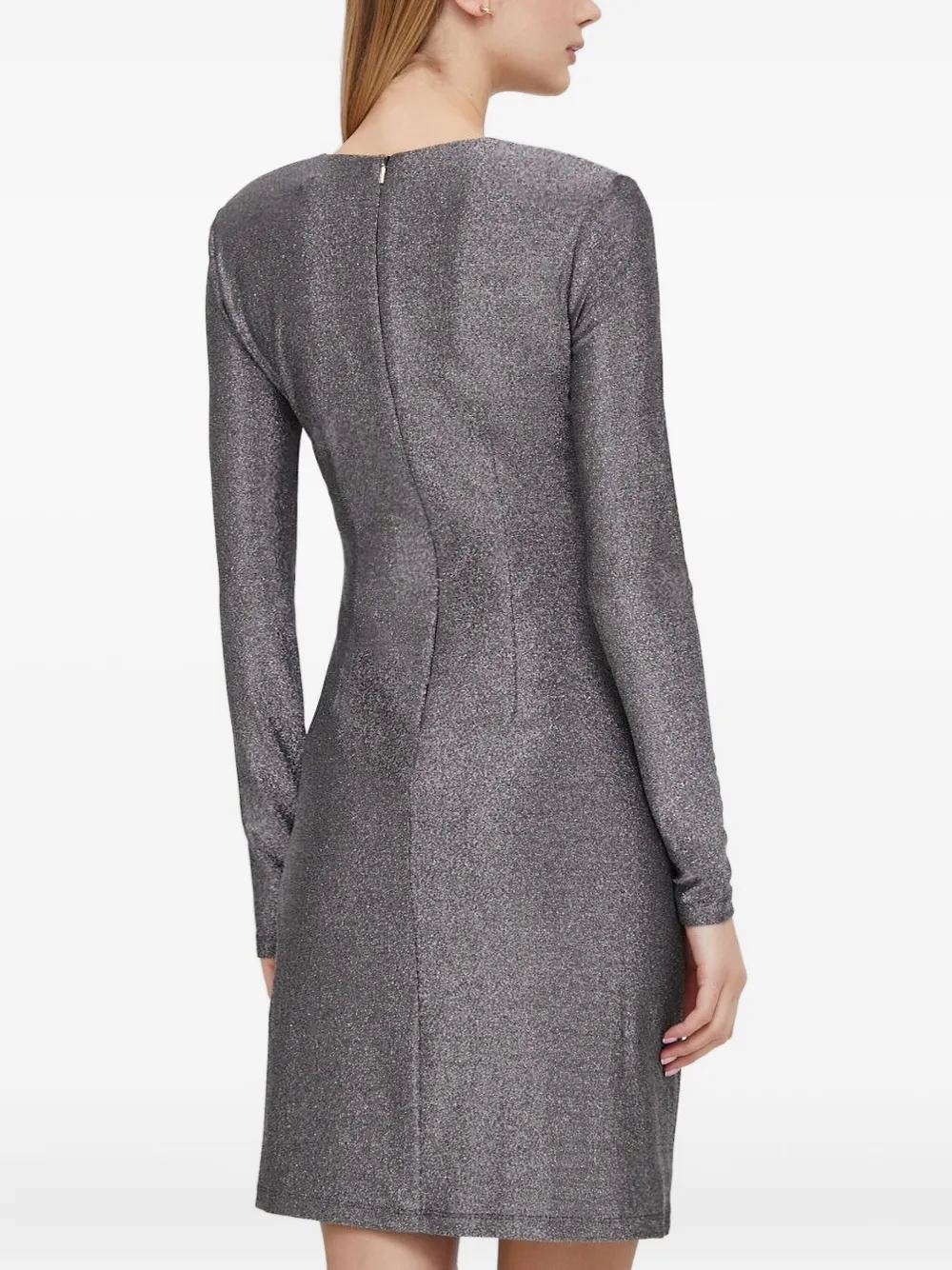 Joop! Mini-jurk met V-hals en glitter Grijs