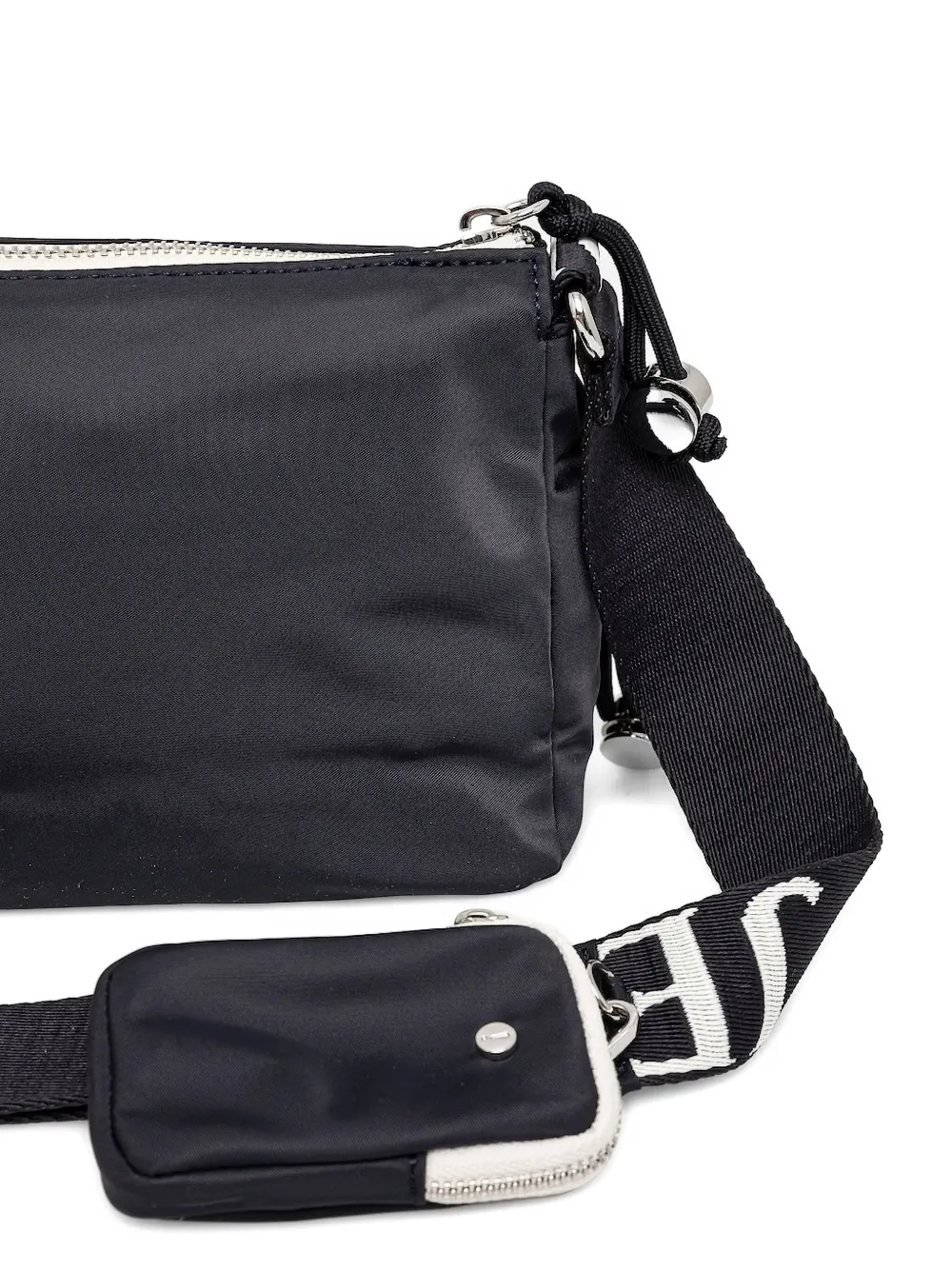 Joop! Crossbodytas met logoband en ritssluiting Zwart