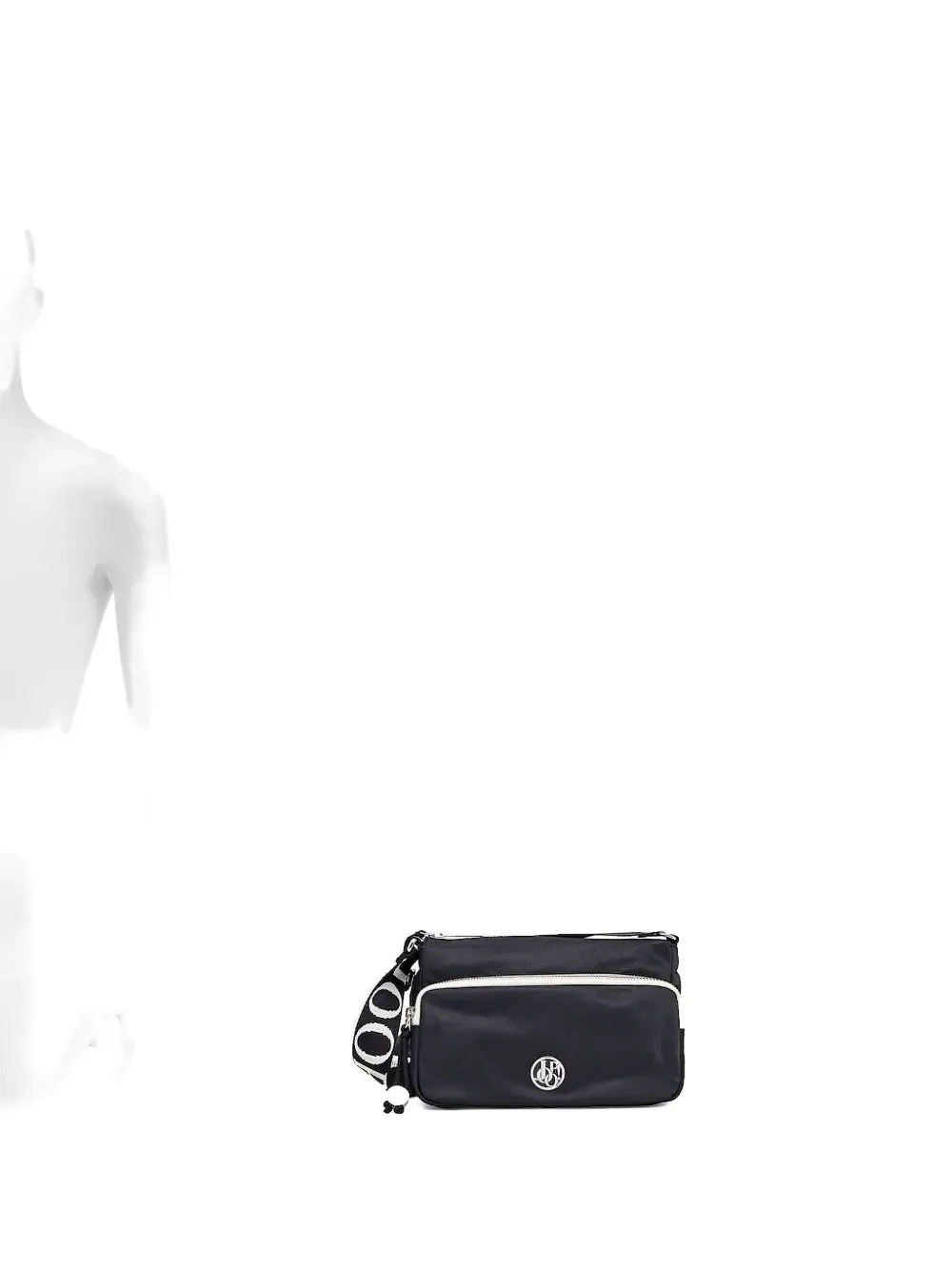 Joop! logo-strap zip-fastening crossbody bag - Nero