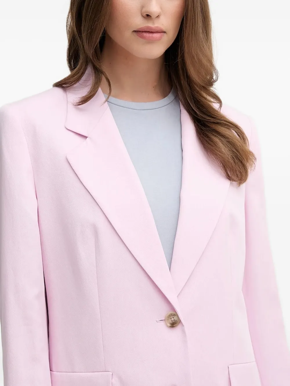 Joop! single-button notched-lapel blazer Roze