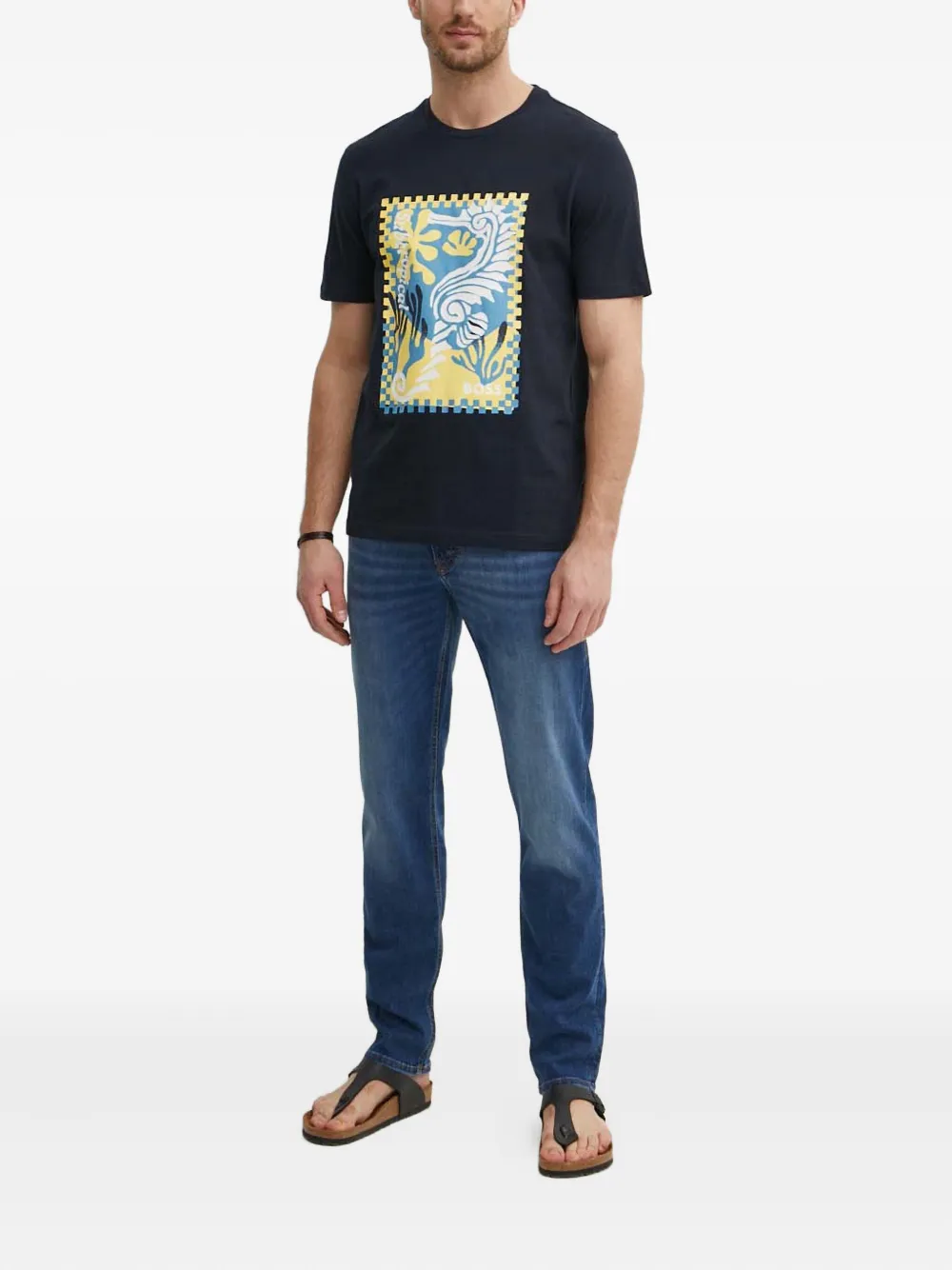 Joop! Jeans met logopatch - Blauw
