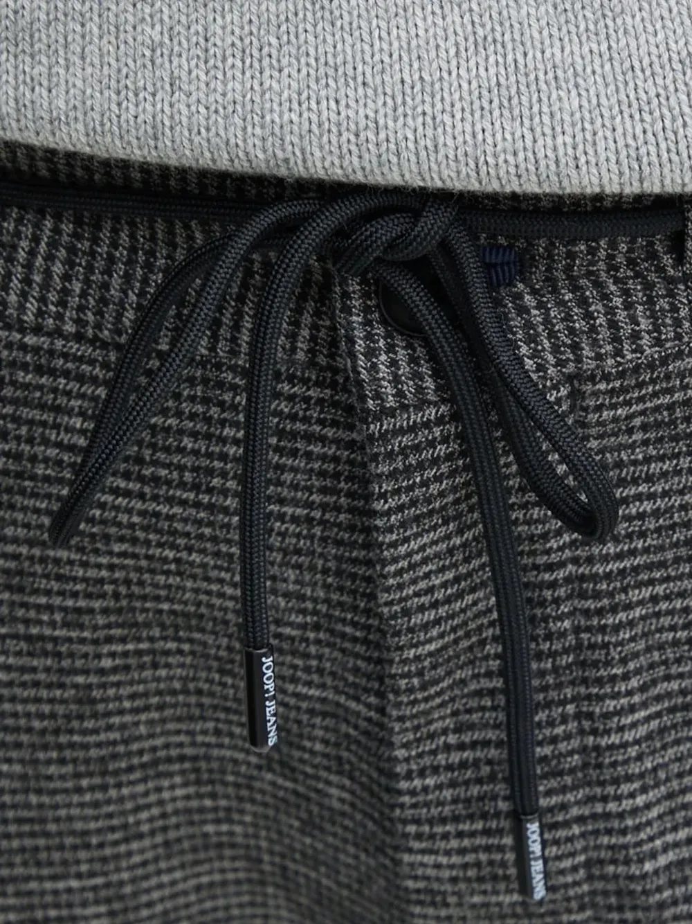 Joop Drawstring Nailshead Trousers In Gray