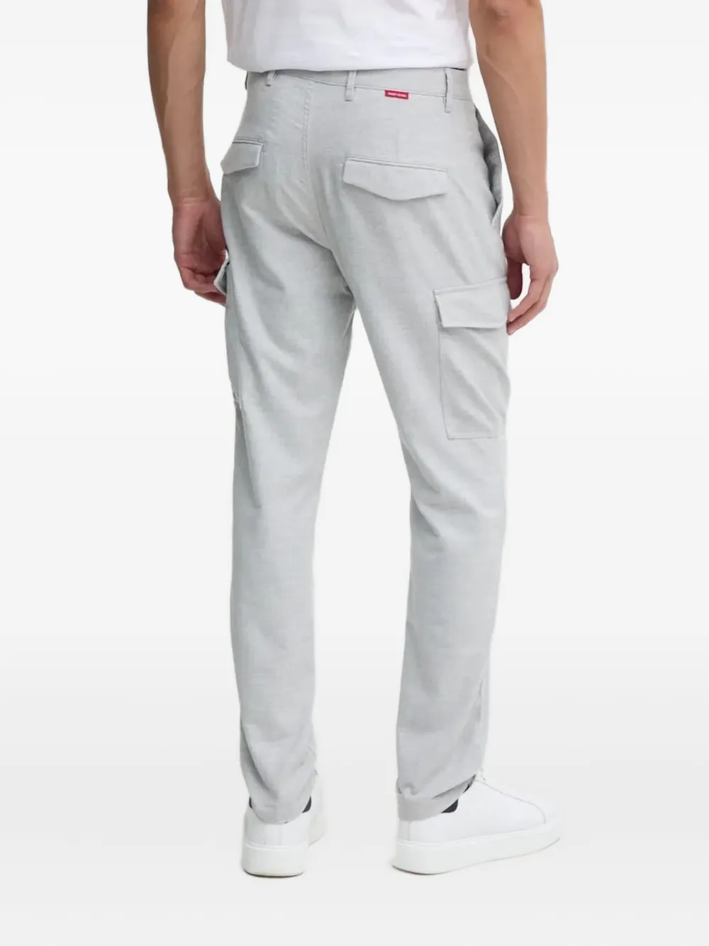 Joop! Broek met cargo zak en textuur - Grijs