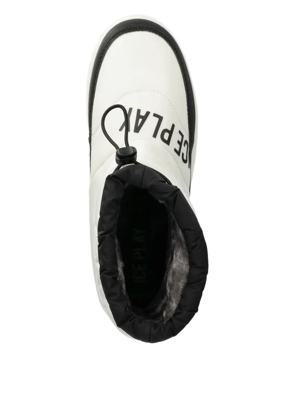 ice play quilted platform boots White