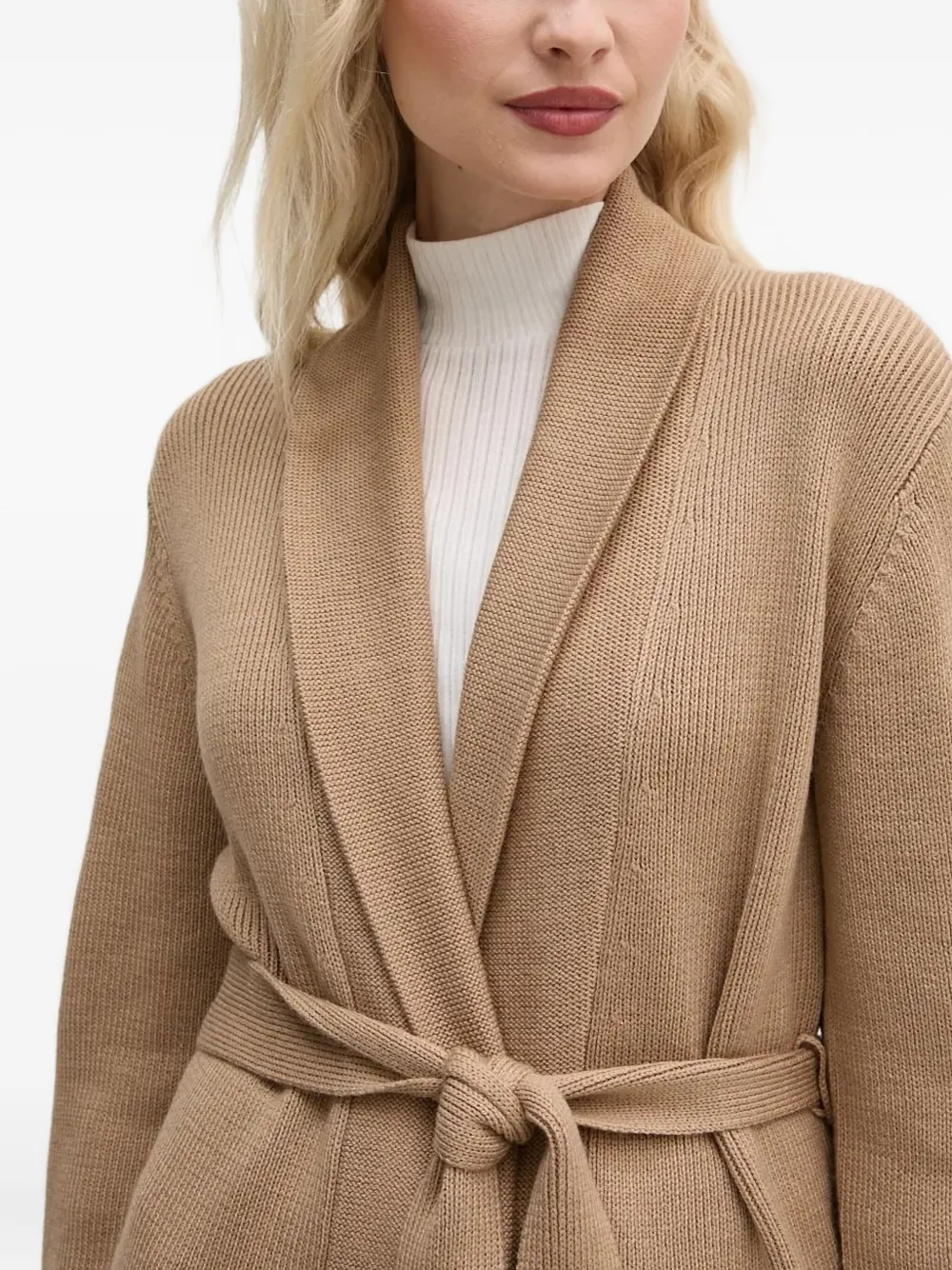 Joop! Geribbeld vest Beige