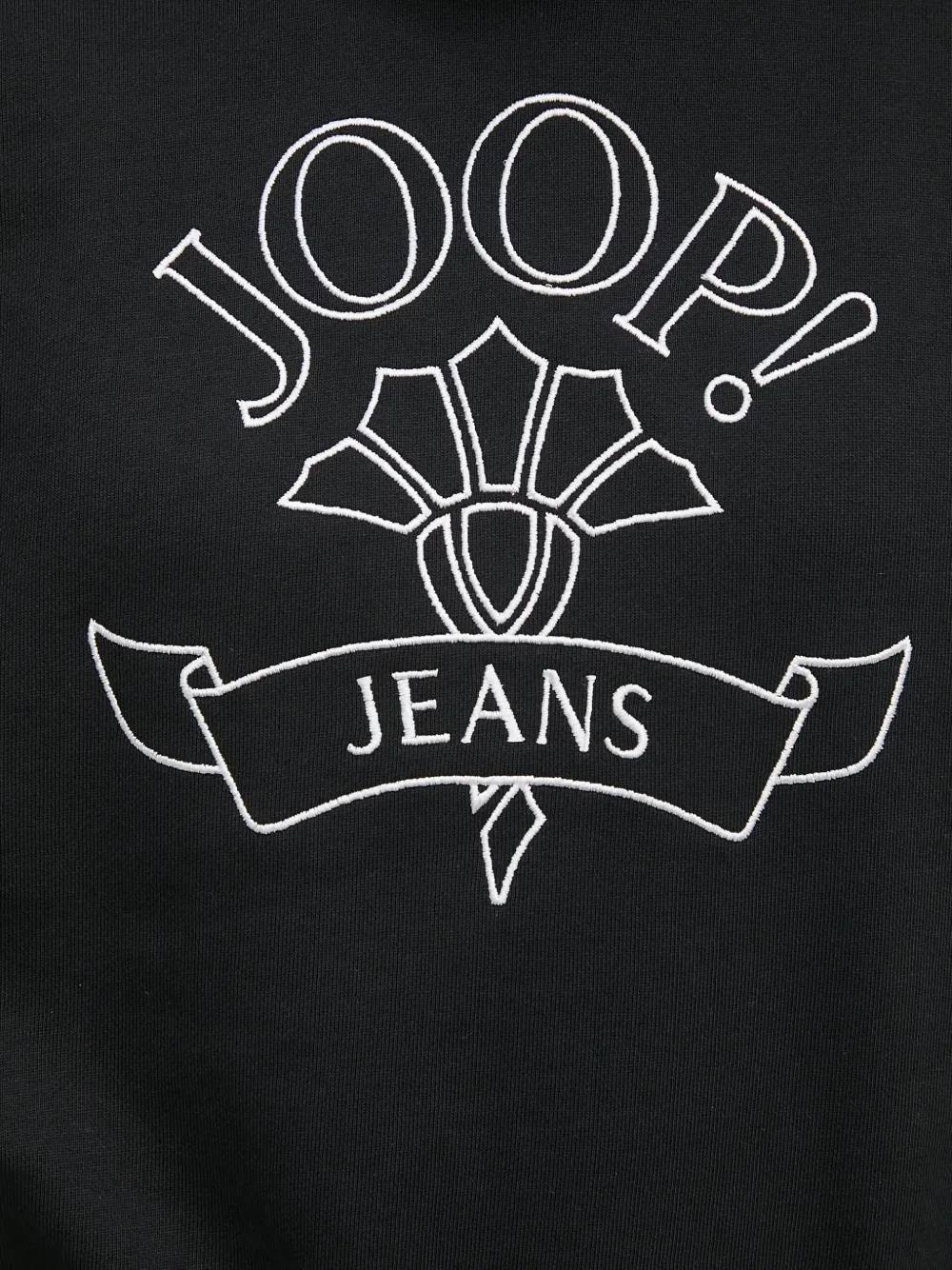 Joop Drawstring Cotton Hoodie In Black