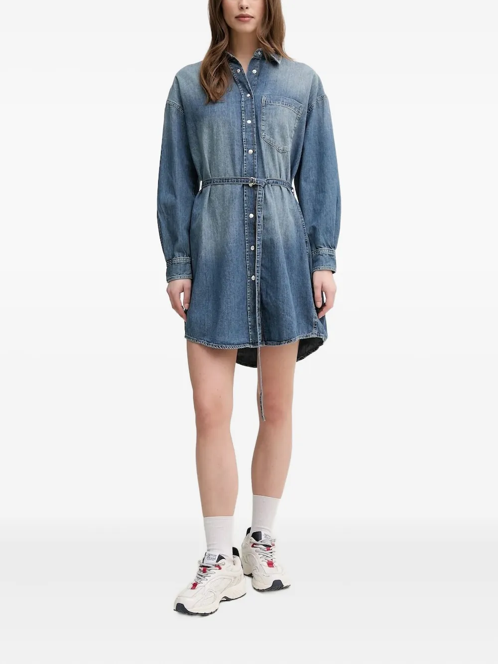Joop! denim shirt mini dress Blauw